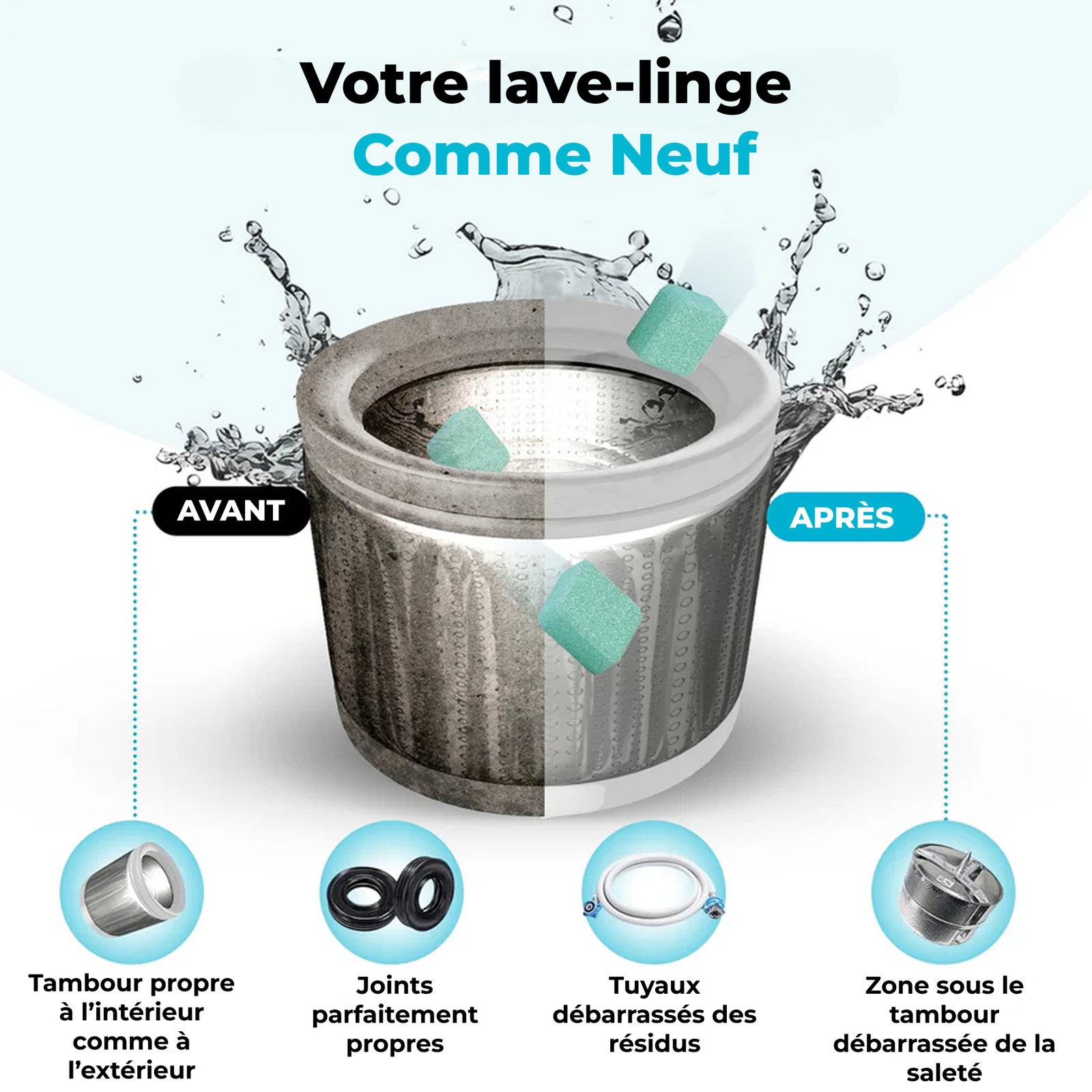 Varibee - Pastilles Nettoyantes Pour Lave-linge