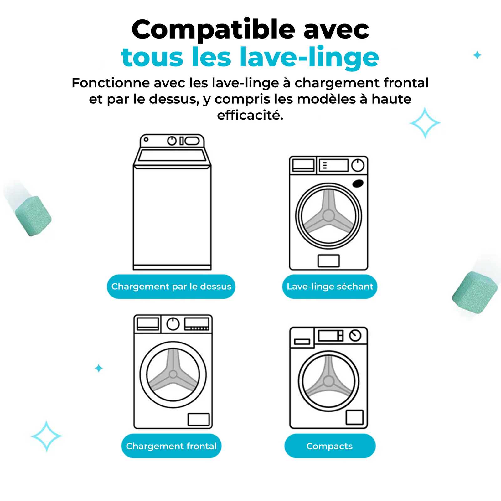 Varibee - Pastilles Nettoyantes Pour Lave-linge